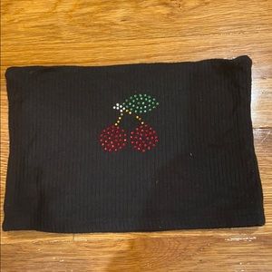 Crop top with cherry design